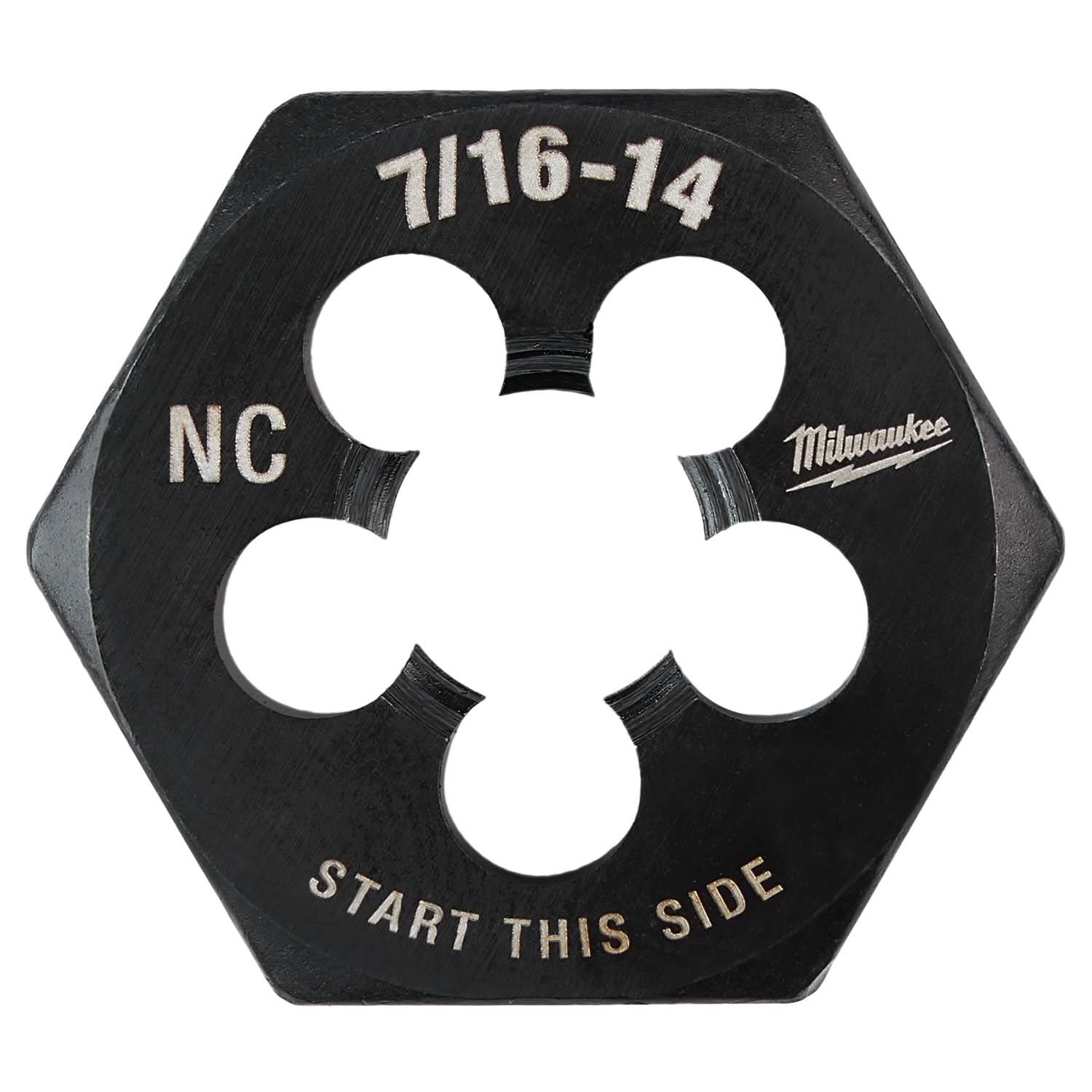 Milwaukee 49-57-5355 7/16"-14 NC 1-Inch Hex Threading Die