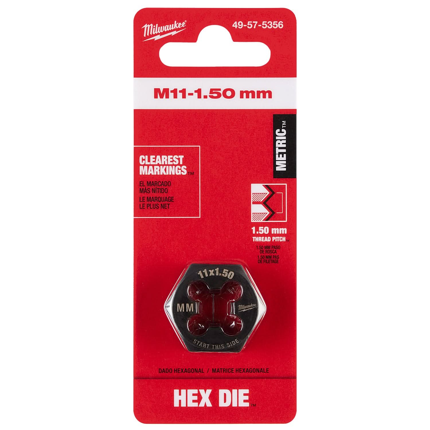 Milwaukee 49-57-5356 M11-1.50 mm 1-Inch Hex Threading Die