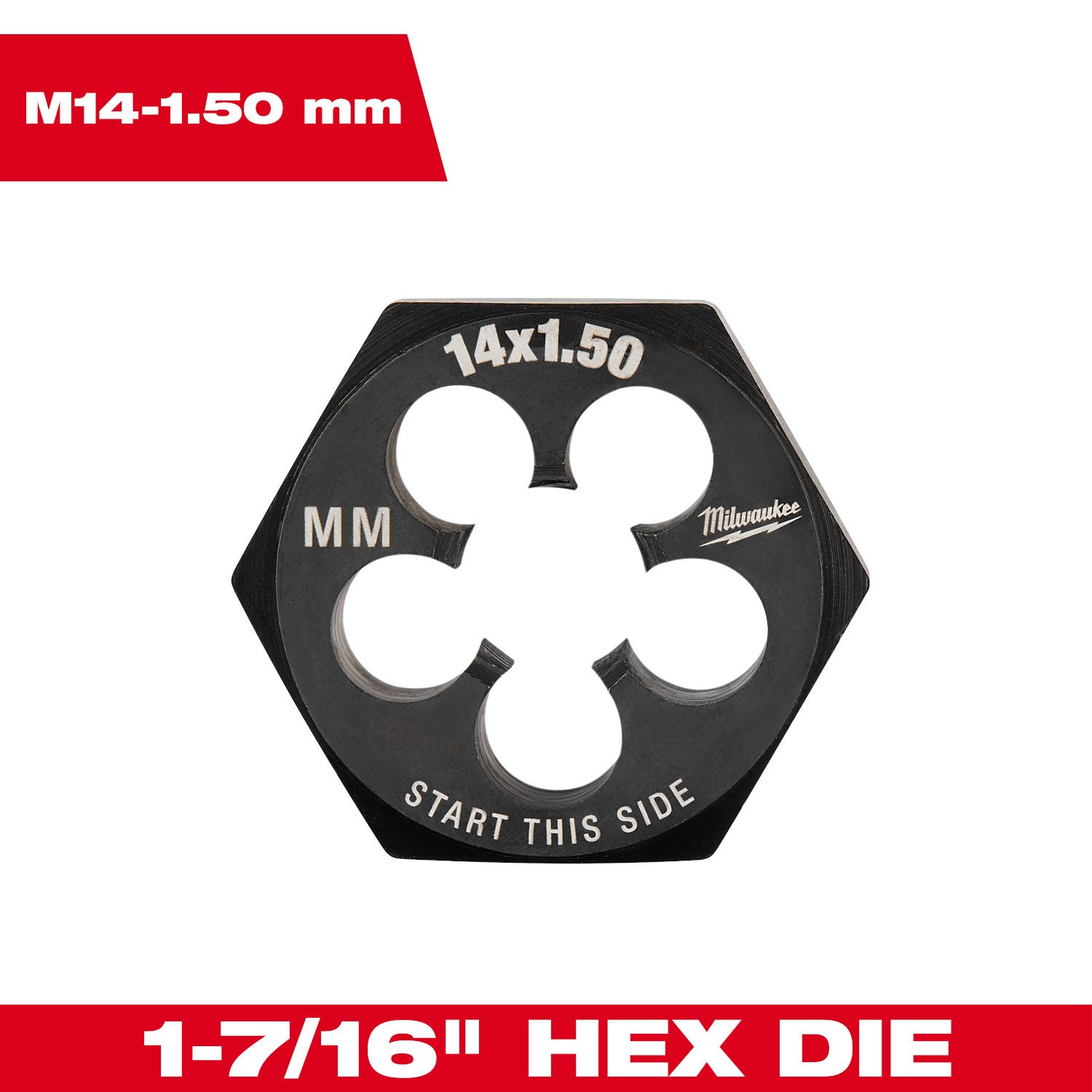 Milwaukee 49-57-5366 M14-1.50 mm 1-7/16" Hex Threading Die