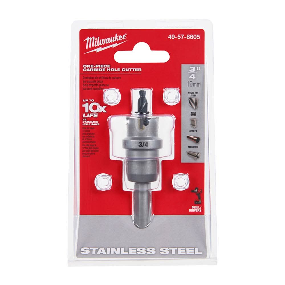Milwaukee 49-57-8605 3/4-Inch One-piece Carbide Hole Cutter