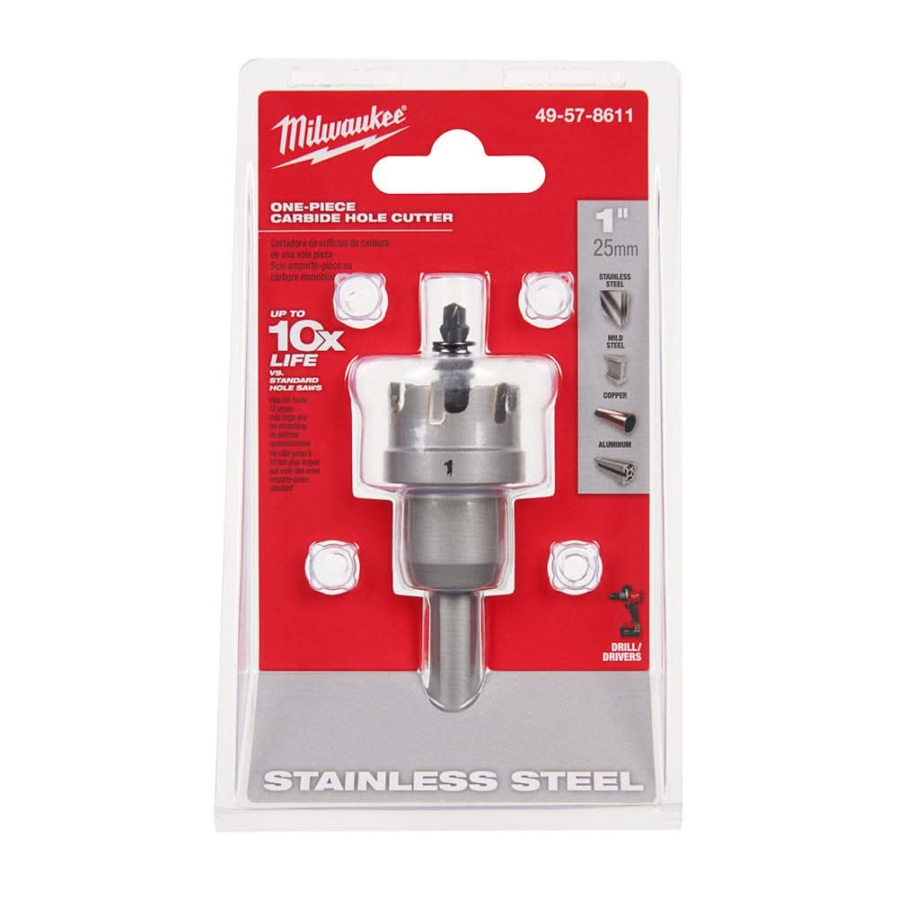 Milwaukee 49-57-8611 1-Inch One-piece Carbide Hole Cutter