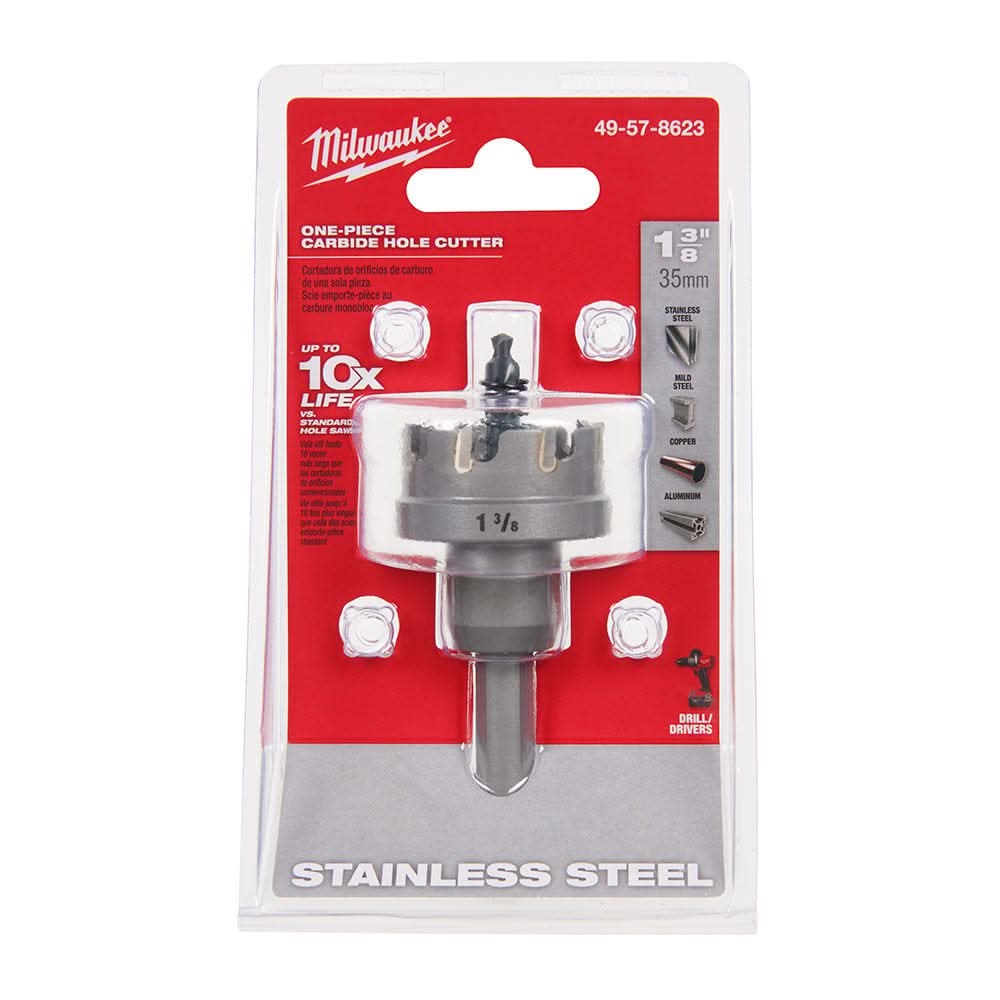 Milwaukee 49-57-8623 1-3/8-Inch One-piece Carbide Hole Cutter