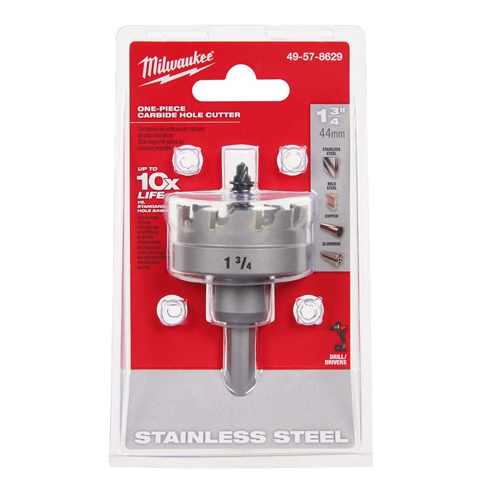 Milwaukee 49-57-8629 1-3/4-Inch One-piece Carbide Hole Cutter
