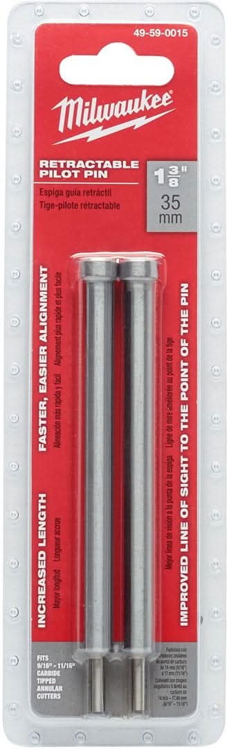 Milwaukee 49-59-0015 Sm 1-3/8-Inch TCT Retractable Pins