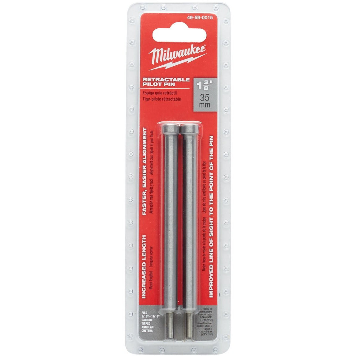Milwaukee 49-59-0016 Sm 2-Inch TCT Retractable Pins
