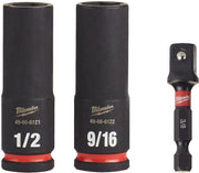 Milwaukee 49-66-4417 3-Piece  Thin Wall Deep Impact Socket Set