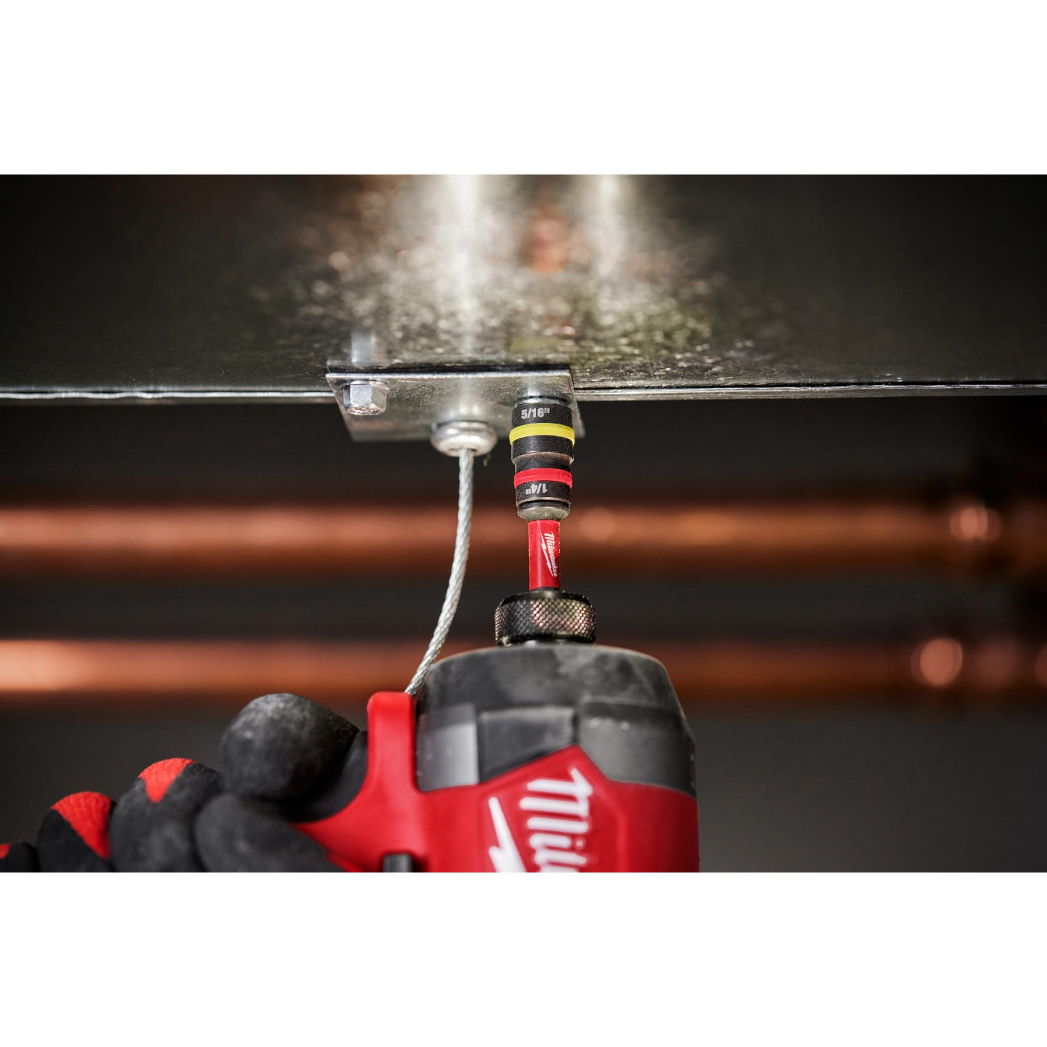 Milwaukee 49-66-4542 SHOCKWAVE Impact Duty 1/4" and 5/16" x 2-1/4" QUIK-CLEAR 2-in-1 Magnetic Nut Driver