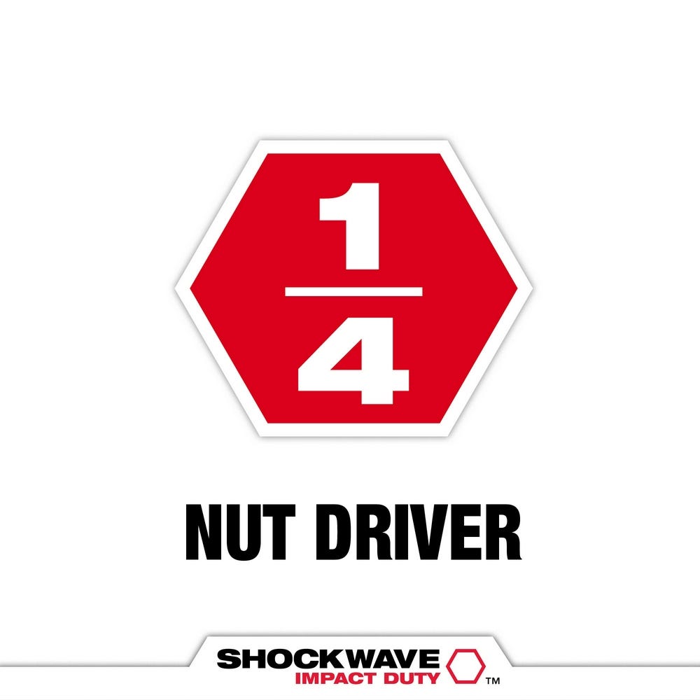 Milwaukee 49-66-4582 SHOCKWAVE Impact Duty 1/4" x 6" Magnetic Nut Driver
