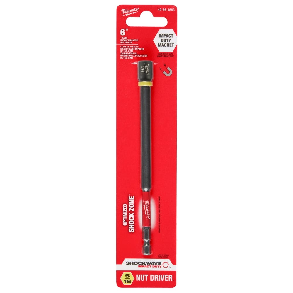 Milwaukee 49-66-4583 SHOCKWAVE Impact Duty 5/16" x 6" Magnetic Nut Driver