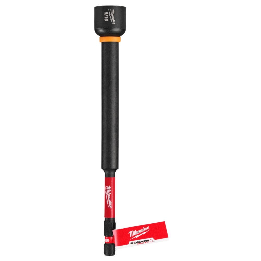 Milwaukee 49-66-4688 SHOCKWAVE Impact Duty 9/16" x 6" Magnetic Nut Driver BULK 10