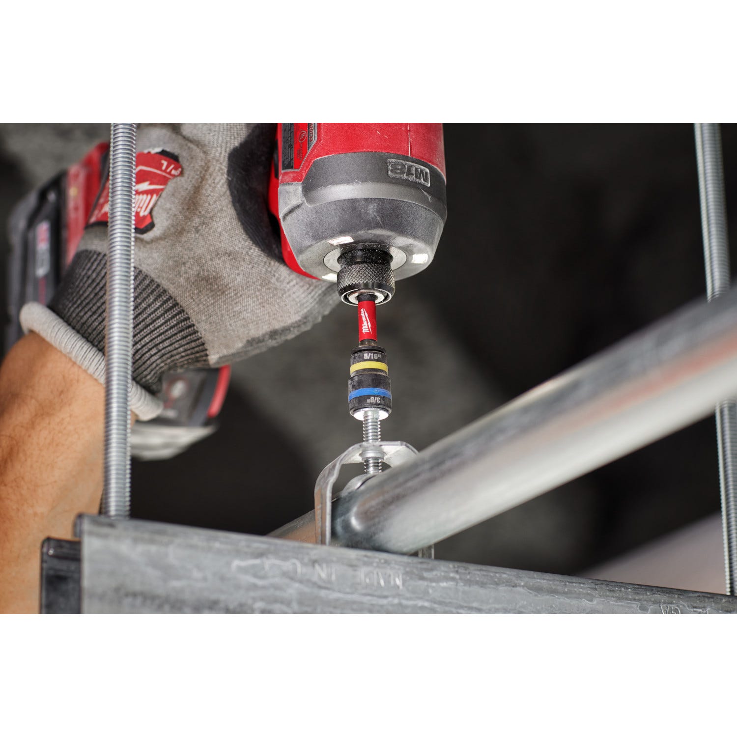 Milwaukee 49-66-4743 SHOCKWAVE Impact Duty 5/16" and 3/8" x 2-1/2" QUIK-CLEAR 2-in-1 Magnetic Nut Driver BULK 25