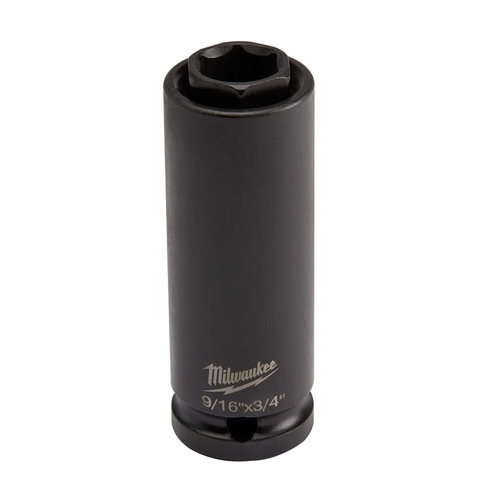 Milwaukee 49-66-5111 Shockwave Lineman's 6-Point 9/16"x3/4" 2-in-1 Socket