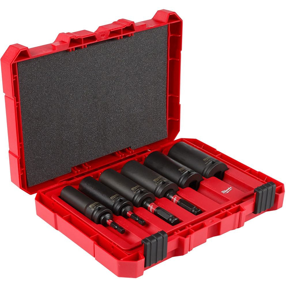 Milwaukee 49-66-5125 Shockwave Lineman's 10-Piece  2-In-1 12Pt Socket Set
