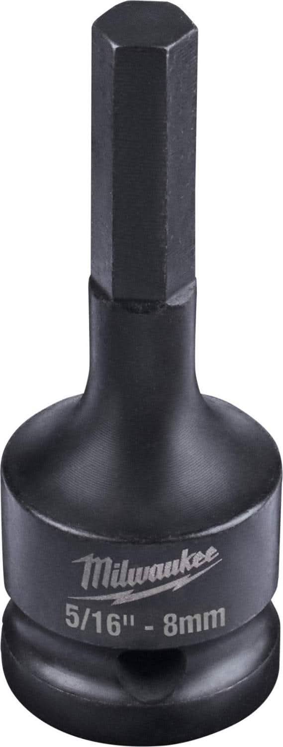 Milwaukee 49-66-5141 Shockwave Lineman's 1/2" Drive 5/16" - 8mm Hex Bit Socket