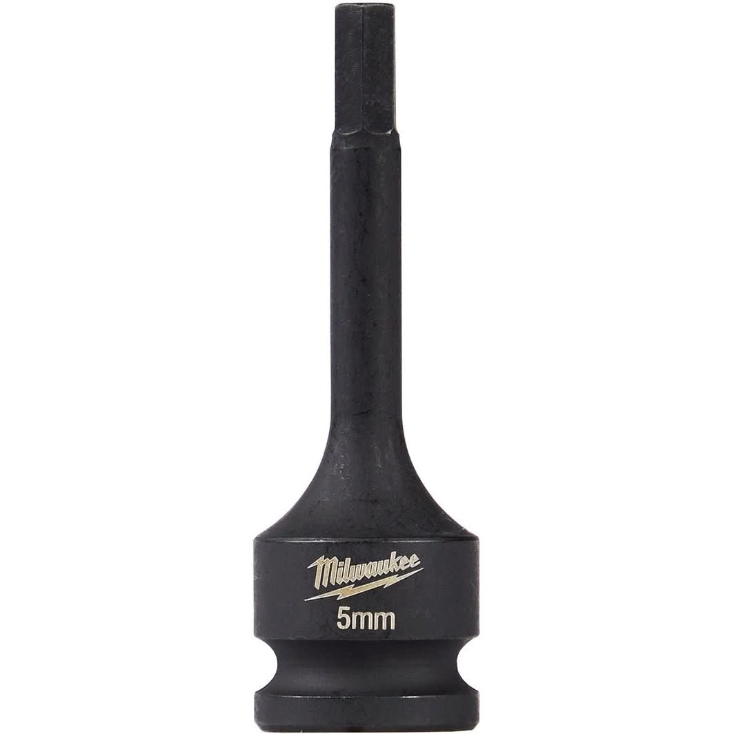 Milwaukee 49-66-5155 Shockwave Lineman's 3/8-Inch Drive 5mm Hex Bit Socket