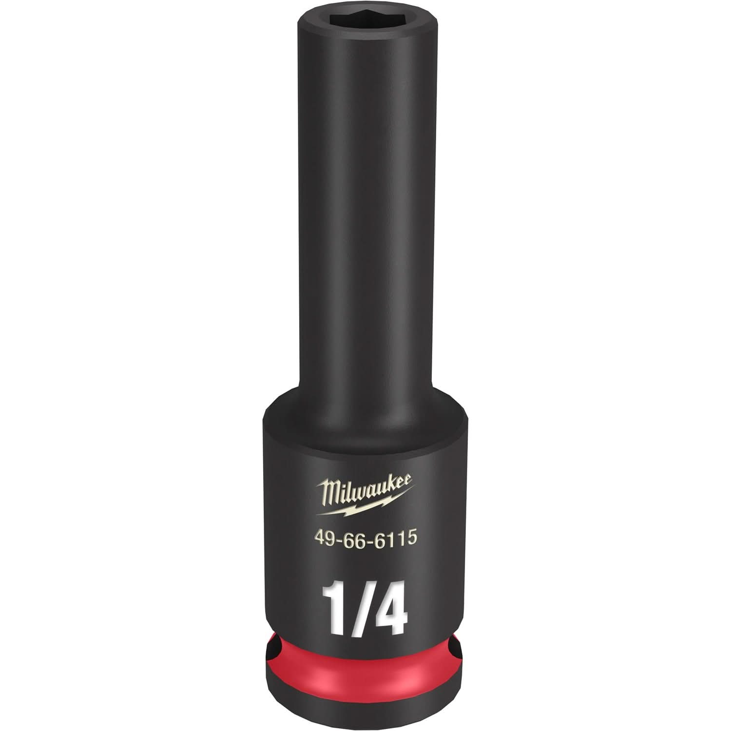 Milwaukee 49-66-6115 SHOCKWAVE Impact Duty 3/8-Inch Drive 1/4-Inch Deep 6 Point Socket