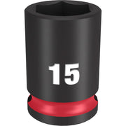 Milwaukee 49-66-6139 SHOCKWAVE Impact Duty 3/8-Inch Drive 15MM Standard 6 Point Socket