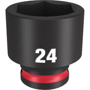 Milwaukee 49-66-6147 SHOCKWAVE Impact Duty 3/8-Inch Drive 24MM Standard 6 Point Socket