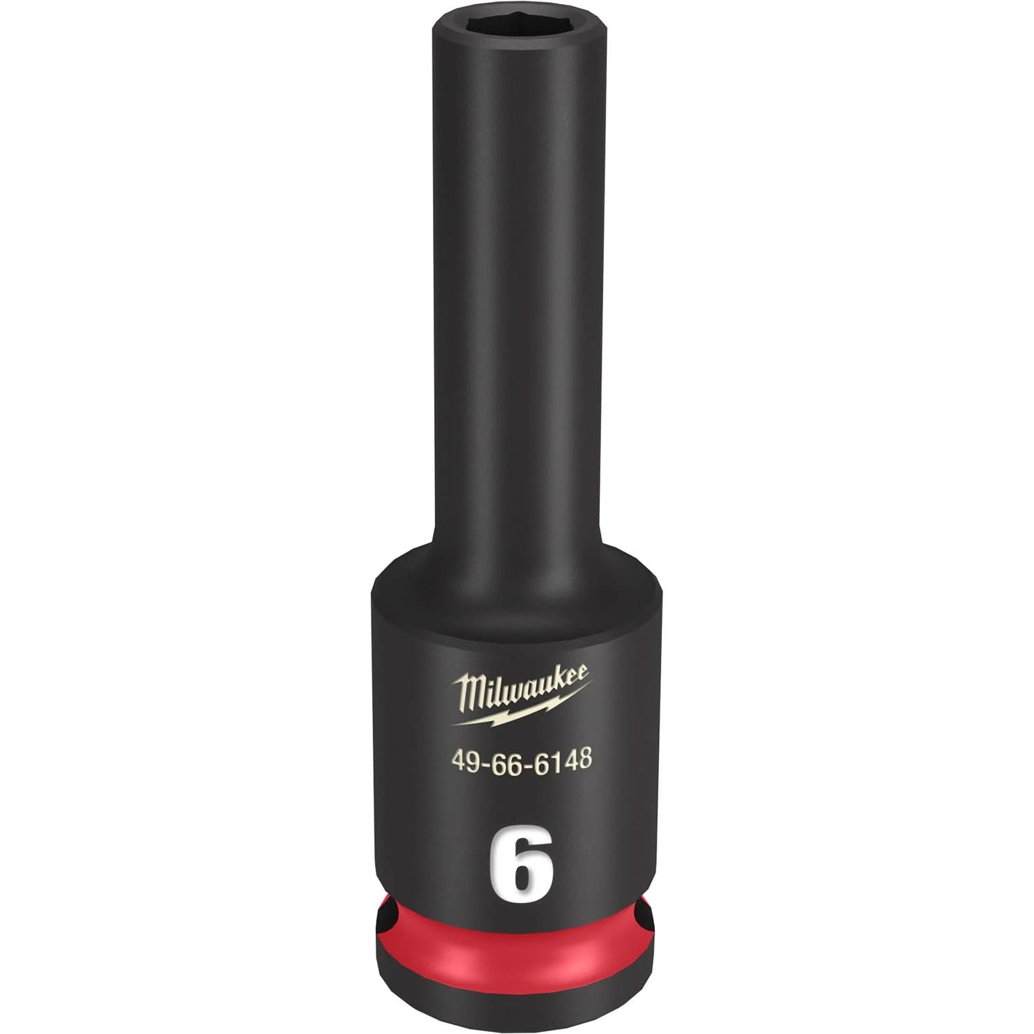 Milwaukee 49-66-6148 SHOCKWAVE Impact Duty 3/8-Inch Drive 6MM Deep 6 Point Socket