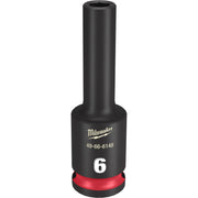 Milwaukee 49-66-6148 SHOCKWAVE Impact Duty 3/8-Inch Drive 6MM Deep 6 Point Socket