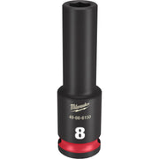 Milwaukee 49-66-6150 SHOCKWAVE Impact Duty 3/8-Inch Drive 8MM Deep 6 Point Socket