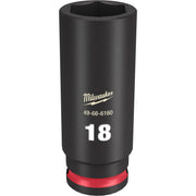Milwaukee 49-66-6160 SHOCKWAVE Impact Duty 3/8-Inch Drive 18MM Deep 6 Point Socket