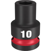 Milwaukee 49-66-6242 SHOCKWAVE Impact Duty 1/2-Inch Drive 10MM Standard 6 Point Socket