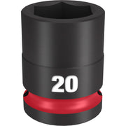 Milwaukee 49-66-6252 SHOCKWAVE Impact Duty 1/2-Inch Drive 20MM Standard 6 Point Socket