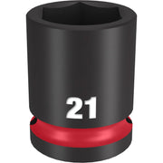 Milwaukee 49-66-6253 SHOCKWAVE Impact Duty 1/2-Inch Drive 21MM Standard 6 Point Socket