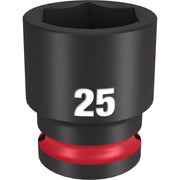 Milwaukee 49-66-6257 SHOCKWAVE Impact Duty 1/2-Inch Drive 25MM Standard 6 Point Socket