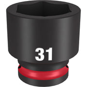 Milwaukee 49-66-6263 SHOCKWAVE Impact Duty 1/2-Inch Drive 31MM Standard 6 Point Socket