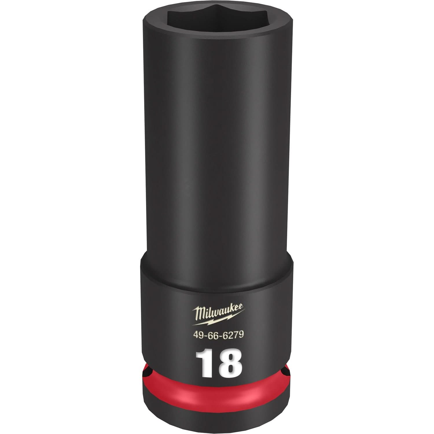 Milwaukee 49-66-6279 SHOCKWAVE Impact Duty 1/2-Inch Drive 18MM Deep 6 Point Socket