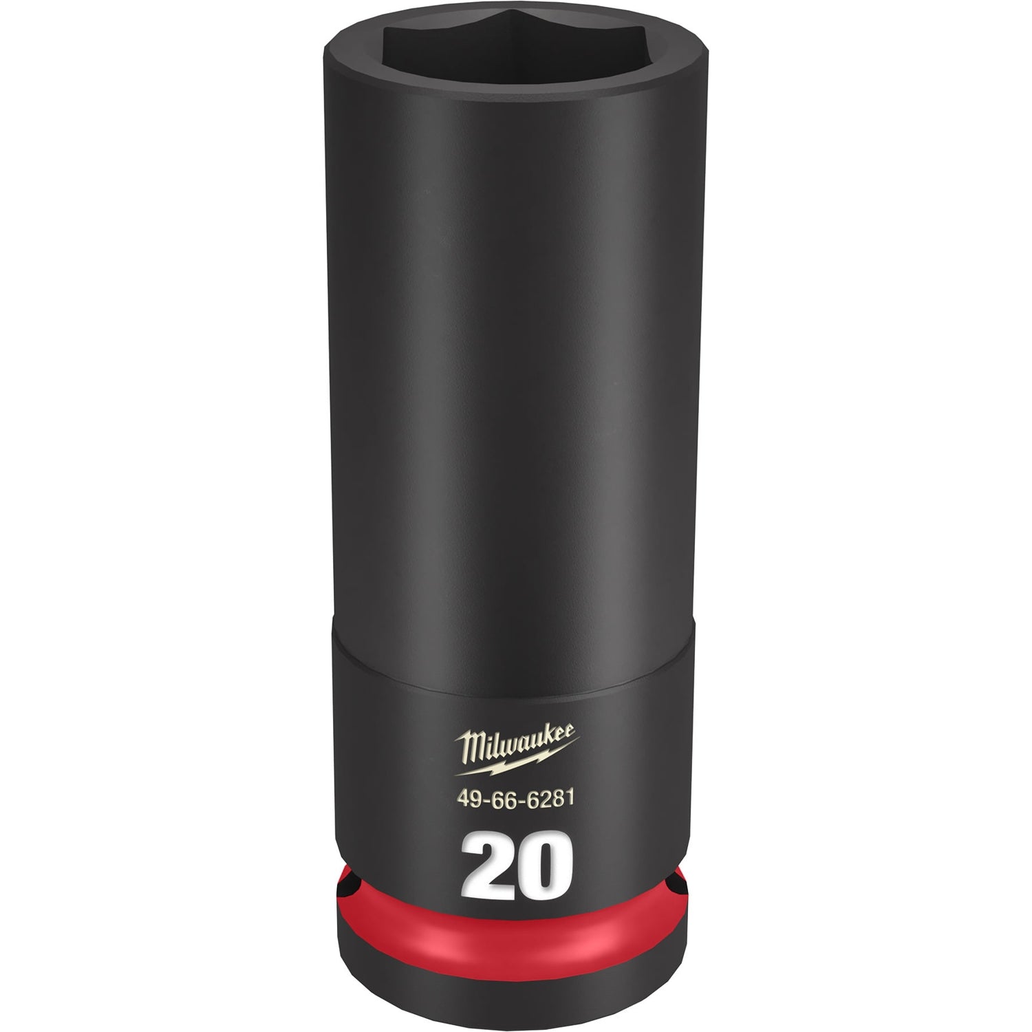 Milwaukee 49-66-6281 SHOCKWAVE Impact Duty 1/2-Inch Drive 20MM Deep 6 Point Socket