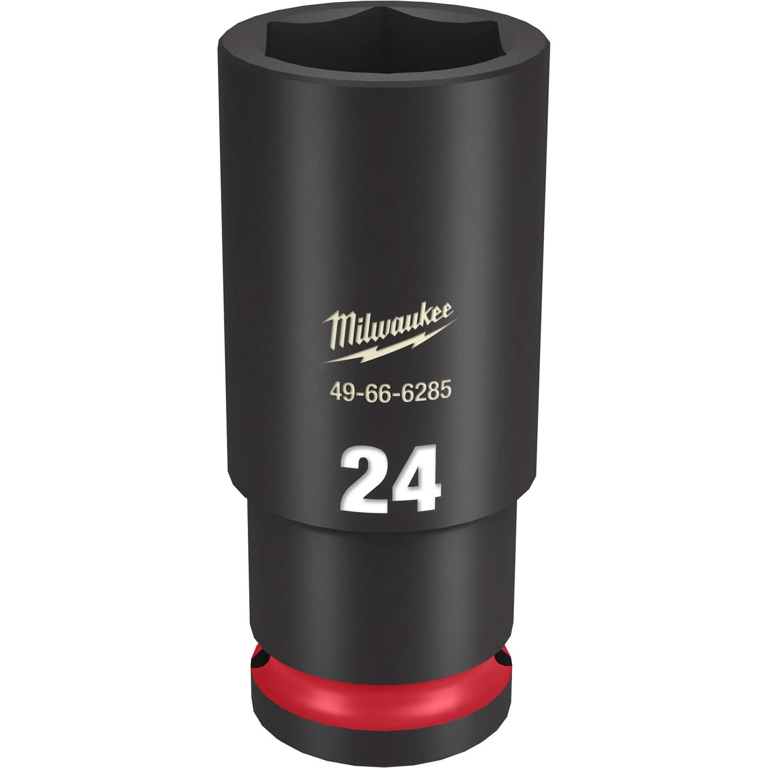 Milwaukee 49-66-6285 SHOCKWAVE Impact Duty 1/2-Inch Drive 24MM Deep 6 Point Socket