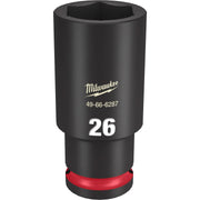 Milwaukee 49-66-6287 SHOCKWAVE Impact Duty 1/2-Inch Drive 26MM Deep 6 Point Socket