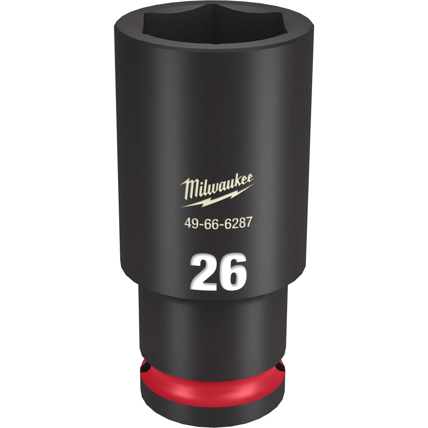 Milwaukee 49-66-6287 SHOCKWAVE Impact Duty 1/2-Inch Drive 26MM Deep 6 Point Socket