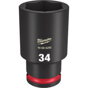 Milwaukee 49-66-6295 SHOCKWAVE Impact Duty 1/2-Inch Drive 34MM Deep 6 Point Socket