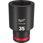 Milwaukee 49-66-6296 SHOCKWAVE Impact Duty 1/2-Inch Drive 35MM Deep 6 Point Socket