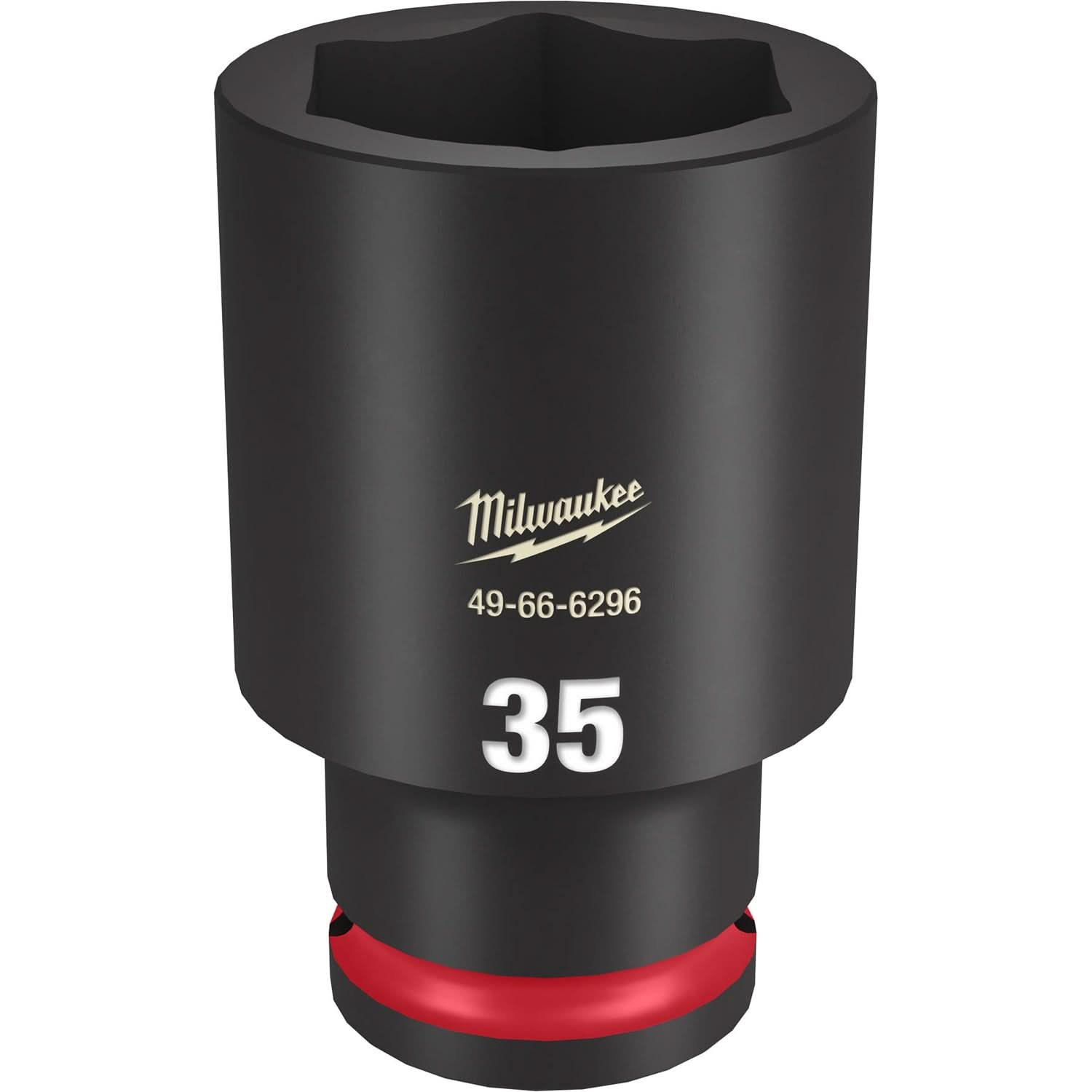 Milwaukee 49-66-6296 SHOCKWAVE Impact Duty 1/2-Inch Drive 35MM Deep 6 Point Socket