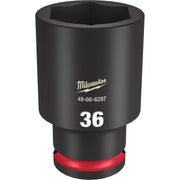 Milwaukee 49-66-6297 SHOCKWAVE Impact Duty 1/2-Inch Drive 36MM Deep 6 Point Socket