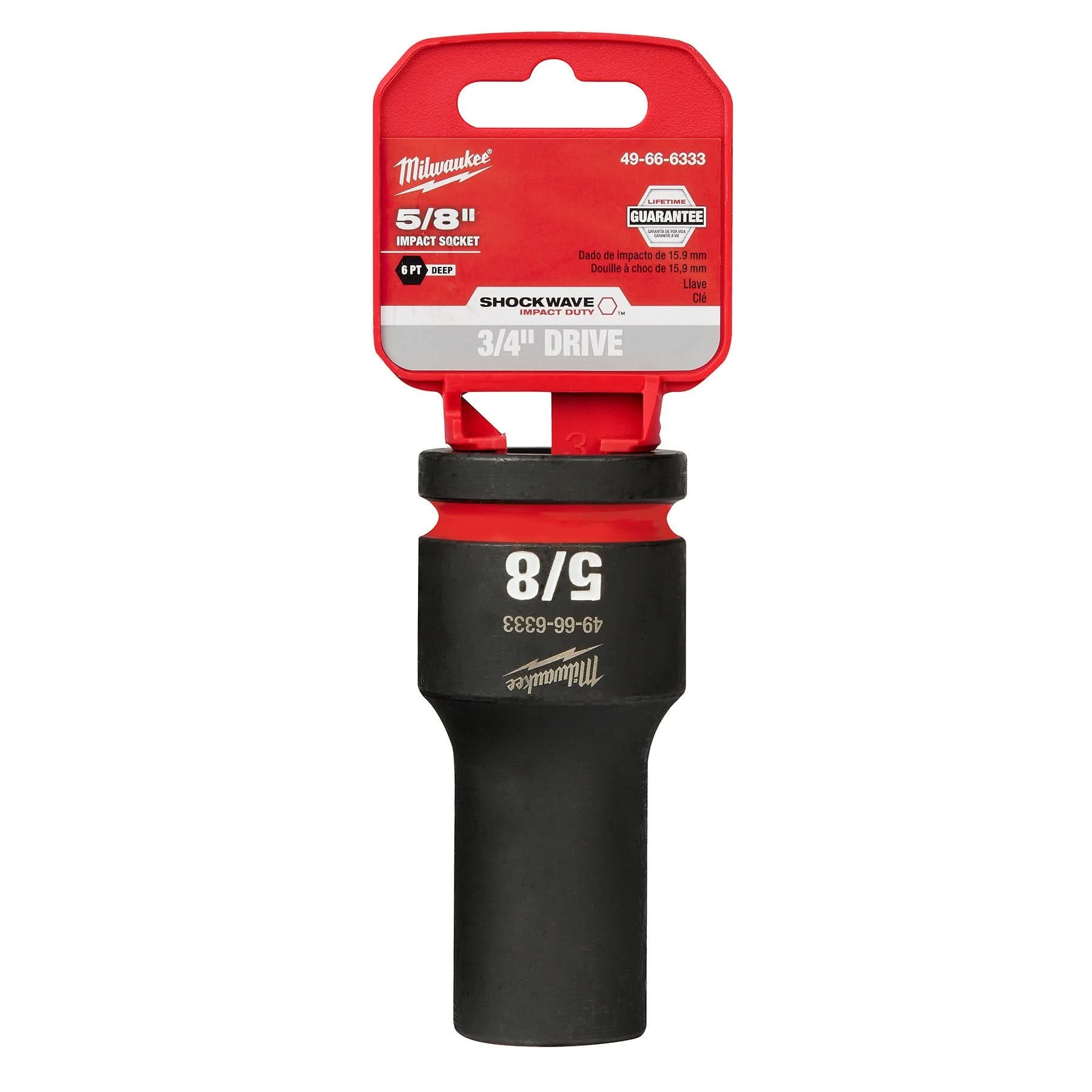 Milwaukee 49-66-6333 SHOCKWAVE Impact Duty 3/4-Inch Drive 5/8-Inch Deep 6 Point Socket