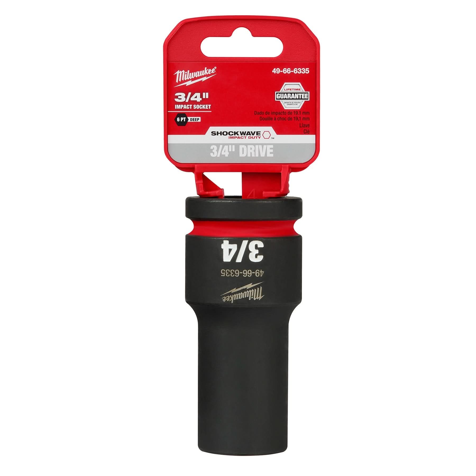 Milwaukee 49-66-6335 SHOCKWAVE Impact Duty 3/4-Inch Drive 3/4-Inch Deep 6 Point Socket