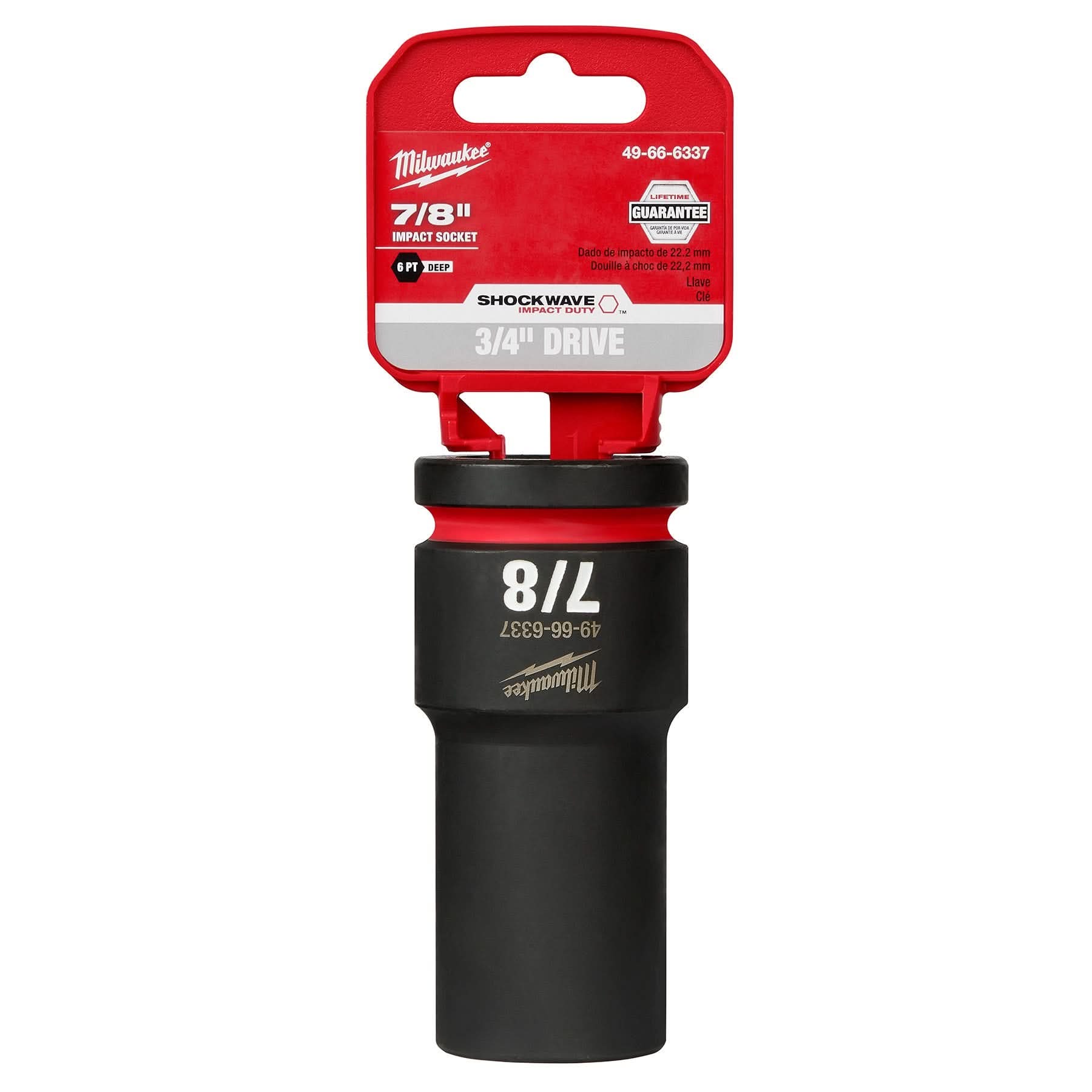 Milwaukee 49-66-6337 SHOCKWAVE Impact Duty 3/4-Inch Drive 7/8-Inch Deep 6 Point Socket