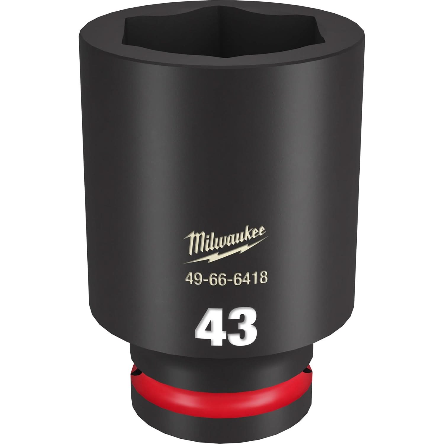 Milwaukee 49-66-6418 SHOCKWAVE Impact Duty 3/4-Inch Drive 43MM Deep 6 Point Socket