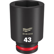 Milwaukee 49-66-6418 SHOCKWAVE Impact Duty 3/4-Inch Drive 43MM Deep 6 Point Socket