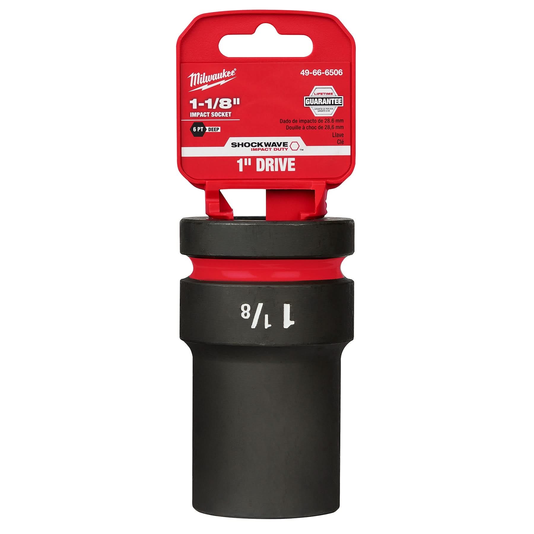 Milwaukee 49-66-6506 SHOCKWAVE Impact Duty 1-Inch Drive 1-1/8-Inch Deep 6 Point Socket