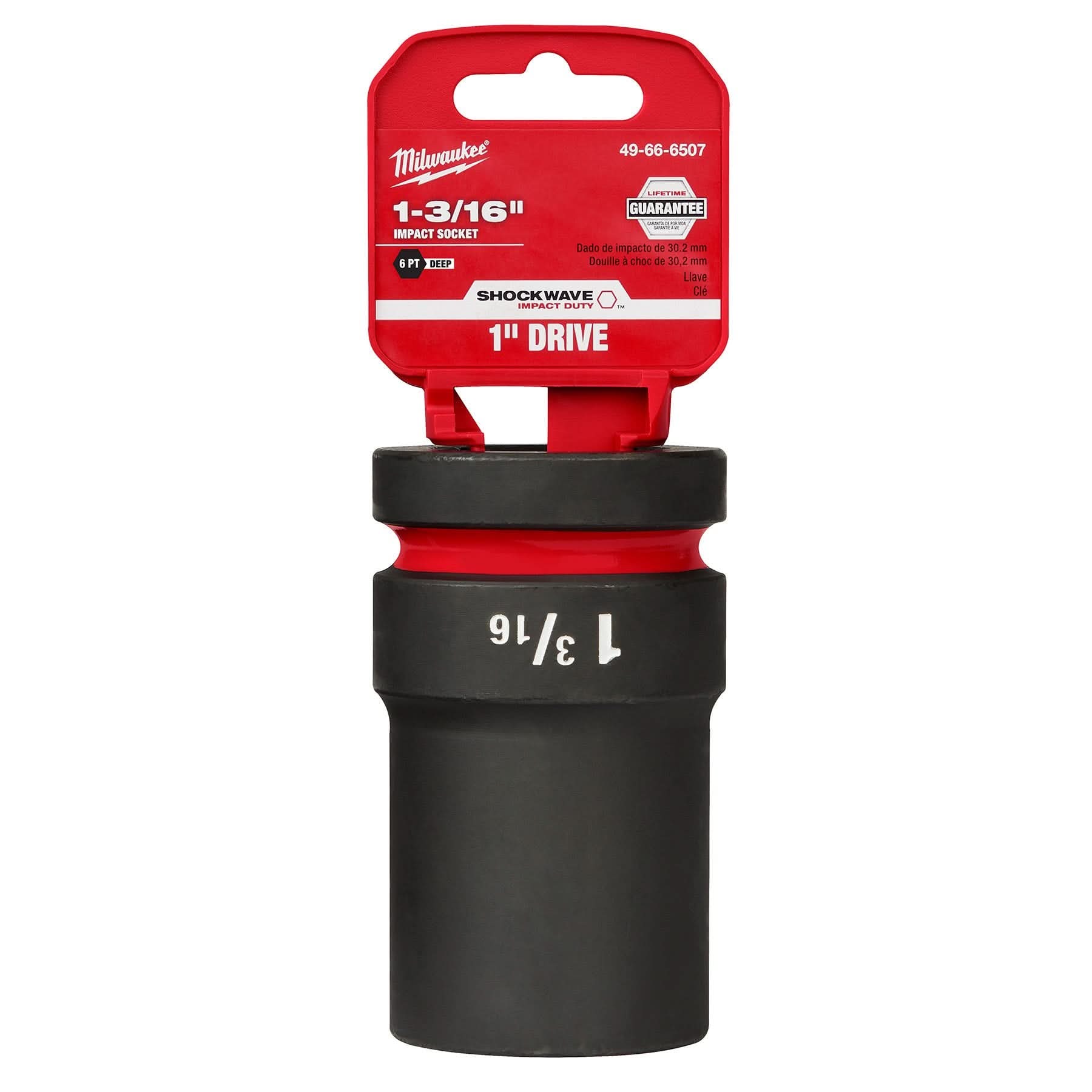Milwaukee 49-66-6507 SHOCKWAVE Impact Duty 1-Inch Drive 1-3/16-Inch Deep 6 Point Socket