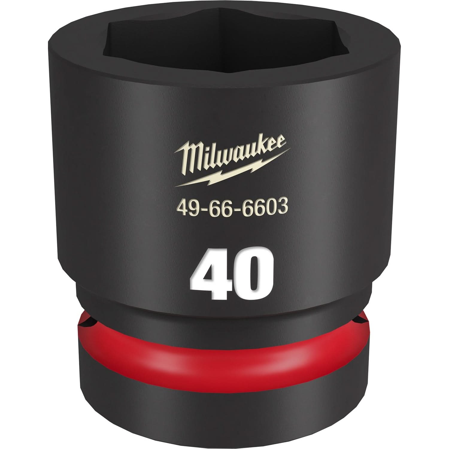 Milwaukee 49-66-6603 SHOCKWAVE Impact Duty 1-Inch Drive 40MM Standard 6 Point Socket
