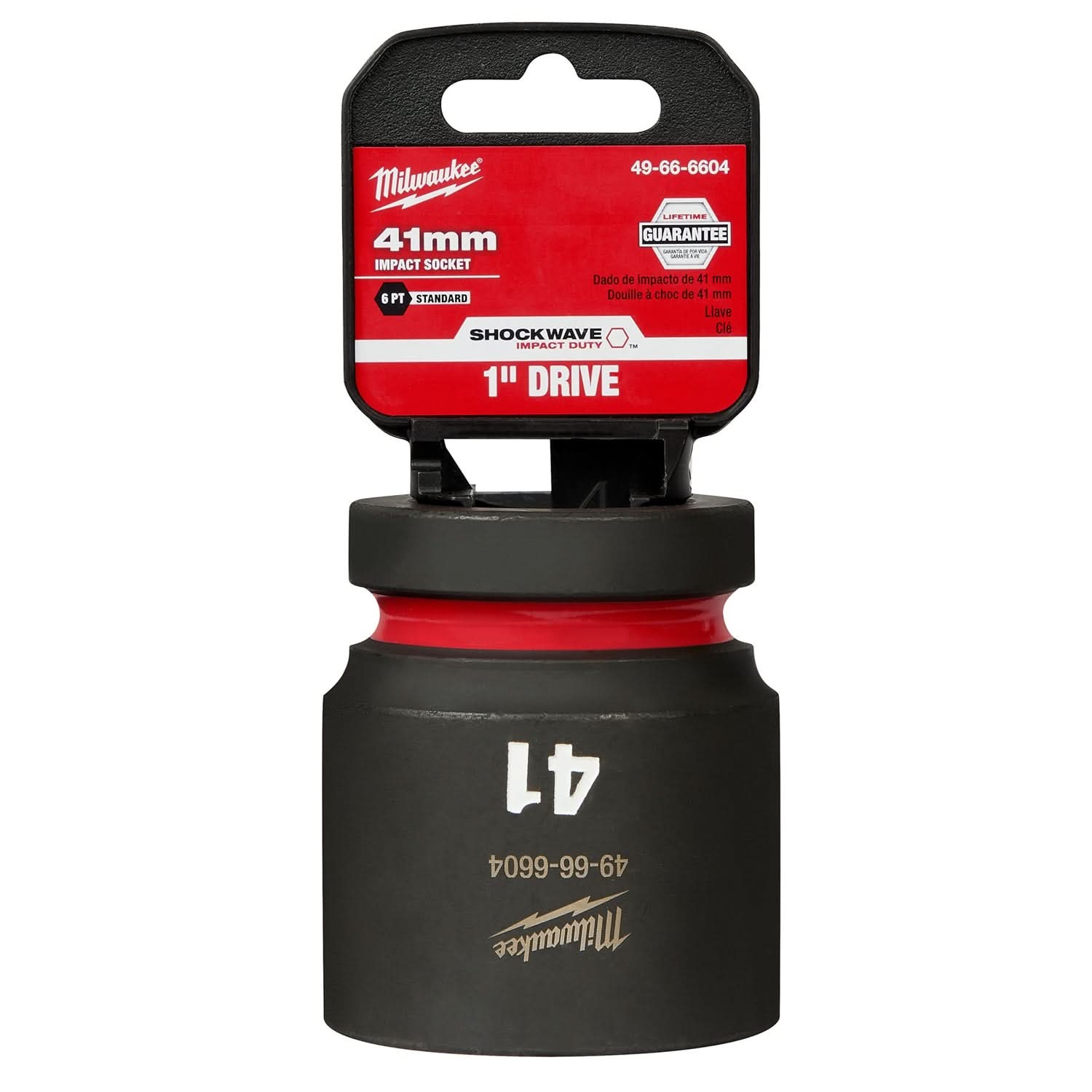 Milwaukee 49-66-6604 SHOCKWAVE Impact Duty 1-Inch Drive 41MM Standard 6 Point Socket