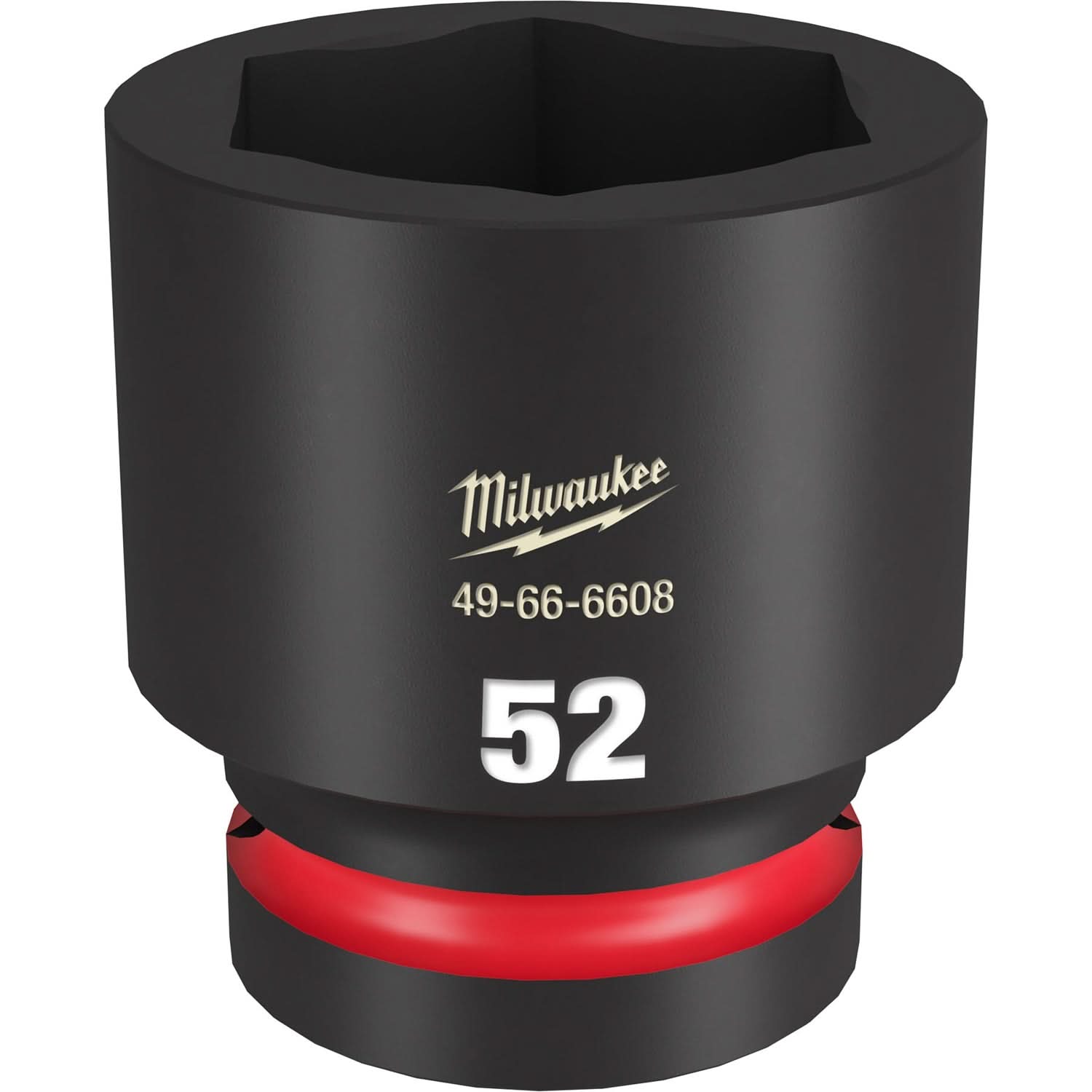 Milwaukee 49-66-6608 SHOCKWAVE Impact Duty 1-Inch Drive 52MM Standard 6 Point Socket